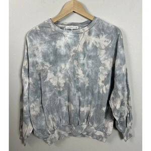 Young Fabulous & Broke Gray Tie Dye Crewneck Sweater Size XS Stretch Women’s